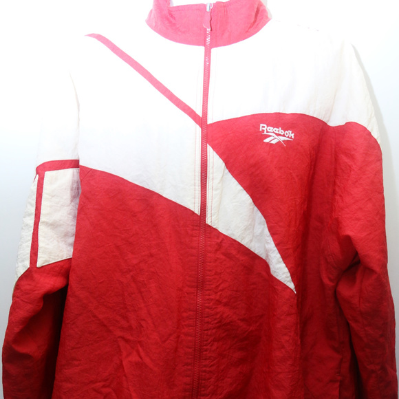 Rare 90's Vintage "REEBOK" Red Puffer Windbreaker